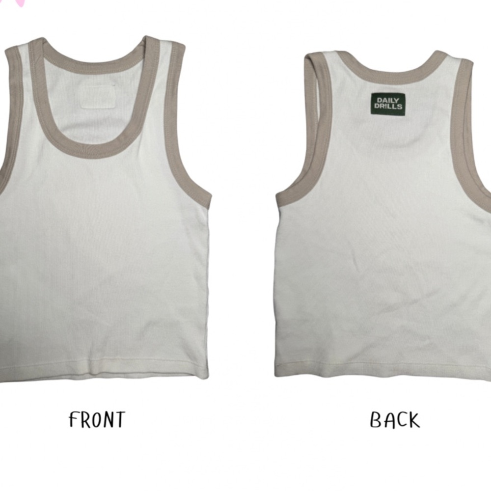Daily Drills Tank Top with Tan Trim